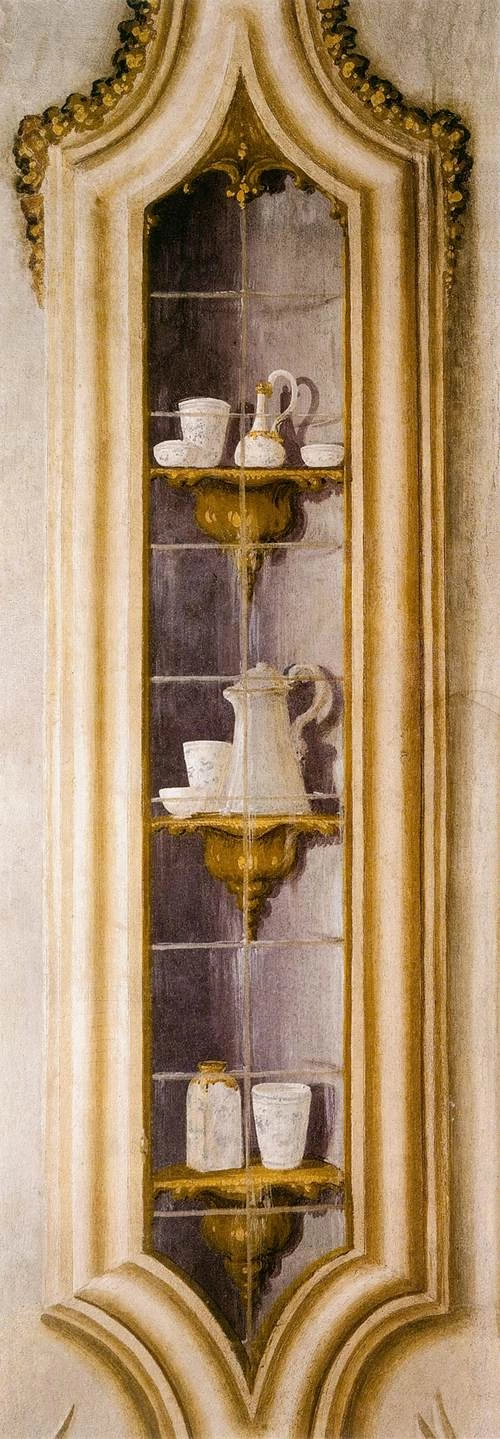 Trompe l'oile con vetrinetta - Villa Alessandri, Mira